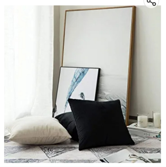 NWT 2 Black Velvet Pillow Covers - Picture 5 of 5